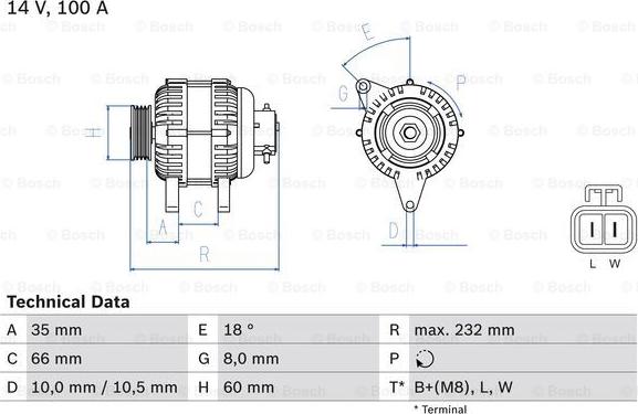 BOSCH 0 986 048 340 - Alternator www.autospares.lv