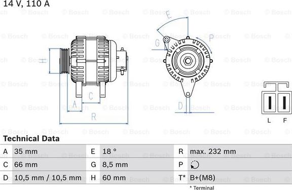 BOSCH 0 986 048 301 - Генератор www.autospares.lv