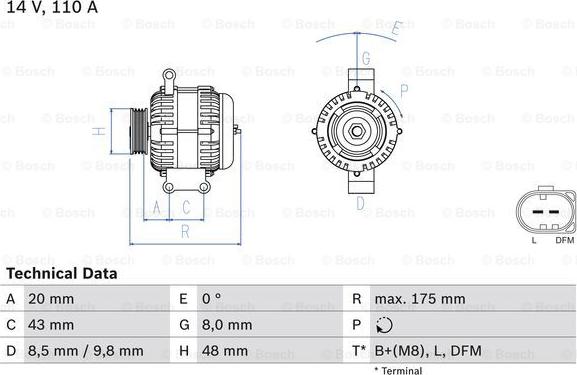 BOSCH 0 986 048 750 - Ģenerators www.autospares.lv