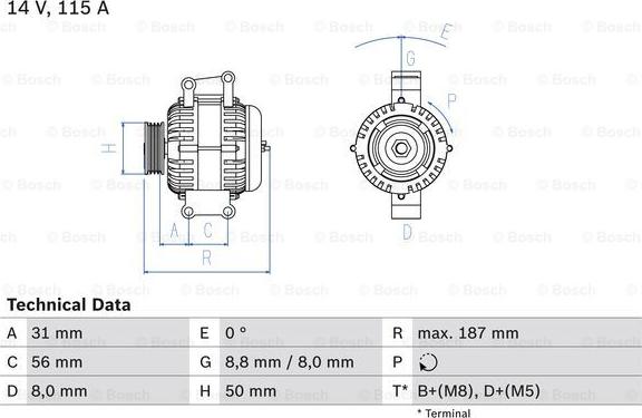 BOSCH 0 986 043 660 - Ģenerators www.autospares.lv