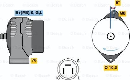 BOSCH 0 986 043 001 - Ģenerators www.autospares.lv