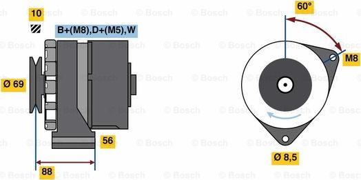 BOSCH 0 986 043 300 - Генератор www.autospares.lv