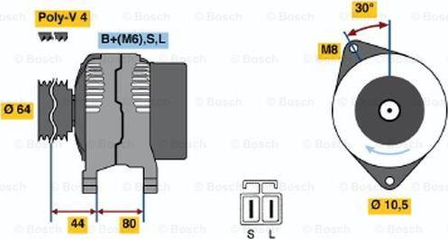 BOSCH 0 986 042 941 - Ģenerators www.autospares.lv