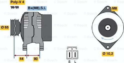 BOSCH 0 986 042 951 - Alternator www.autospares.lv