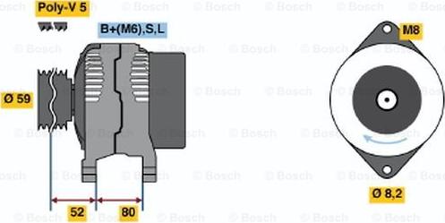 BOSCH 0 986 042 961 - Ģenerators www.autospares.lv