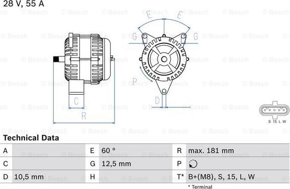 BOSCH 0 986 042 580 - Ģenerators www.autospares.lv