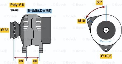 BOSCH 0 986 042 161 - Alternator www.autospares.lv