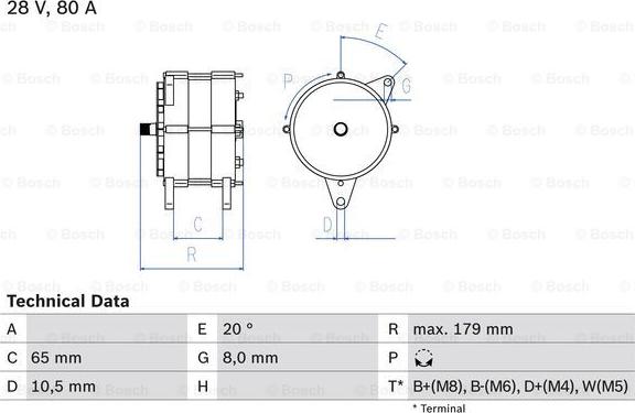 BOSCH 0 986 042 350 - Ģenerators www.autospares.lv