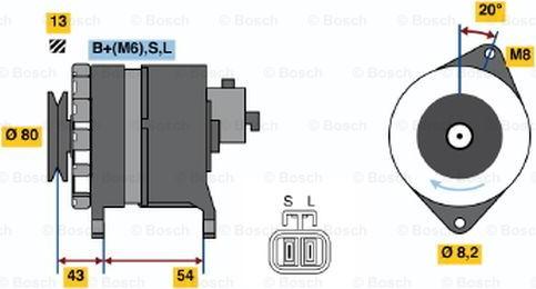 BOSCH 0 986 042 311 - Генератор www.autospares.lv