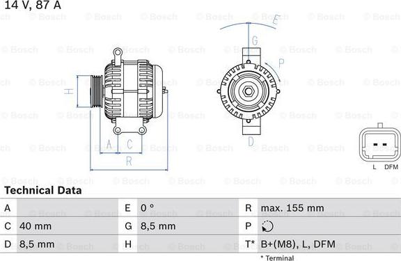 BOSCH 0 986 042 720 - Alternator www.autospares.lv