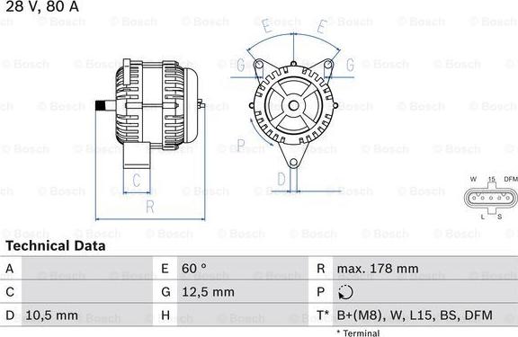 BOSCH 0 986 047 420 - Ģenerators www.autospares.lv