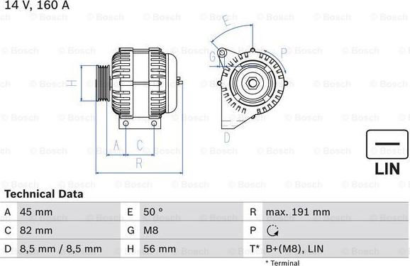 BOSCH 0 986 047 500 - Ģenerators www.autospares.lv