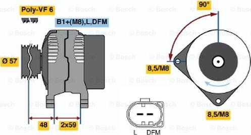 BOSCH 0 986 047 350 - Ģenerators www.autospares.lv