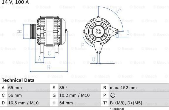 BOSCH 0 986 047 270 - Генератор www.autospares.lv