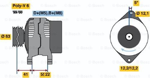 BOSCH 0 986 047 781 - Ģenerators www.autospares.lv