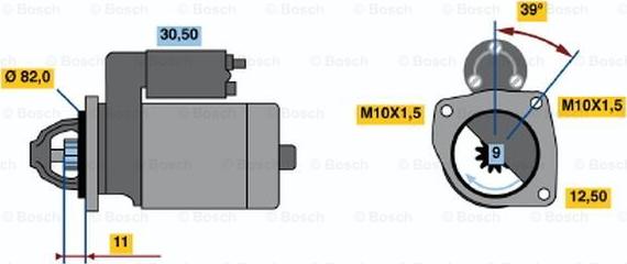 BOSCH 0 986 019 910 - Starteris autospares.lv