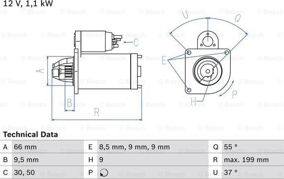 BOSCH 0 986 019 930 - Starteris autospares.lv