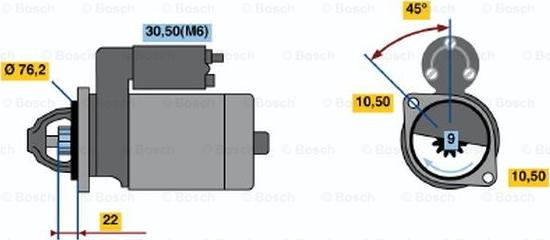 BOSCH 0 986 019 970 - Starteris www.autospares.lv