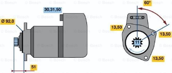 BOSCH 0 986 019 620 - Starteris autospares.lv