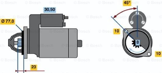 BOSCH 0 986 019 091 - Starter www.autospares.lv