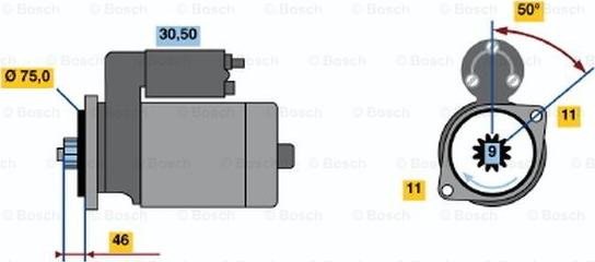 BOSCH 0 986 019 051 - Starteris www.autospares.lv