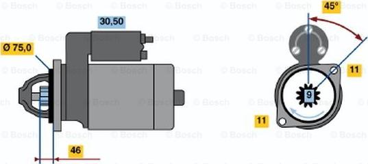 BOSCH 0 986 019 061 - Starter www.autospares.lv