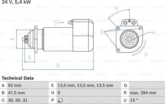 BOSCH 0 986 019 000 - Starteris www.autospares.lv