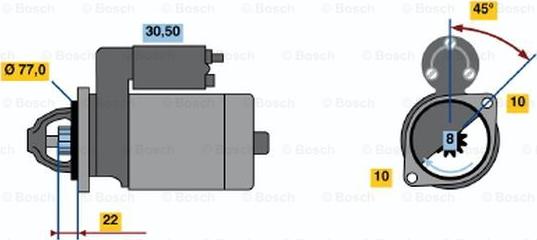 BOSCH 0 986 019 081 - Стартер www.autospares.lv