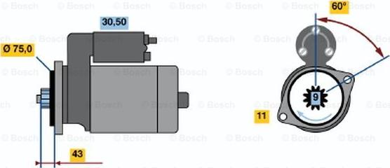 BOSCH 0 986 019 071 - Starter www.autospares.lv