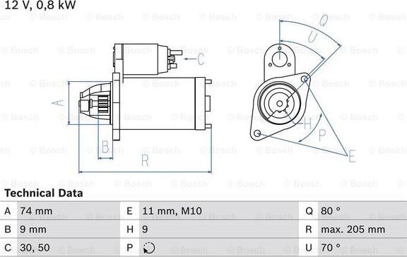 BOSCH 0 986 019 141 - Starteris www.autospares.lv