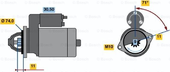 BOSCH 0 986 019 161 - Starteris autospares.lv