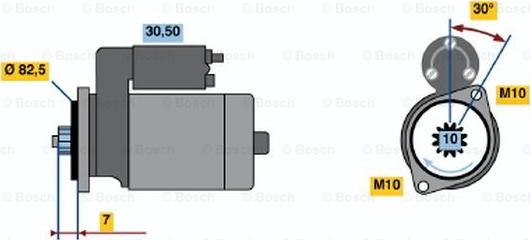 BOSCH 0 986 019 101 - Starteris www.autospares.lv