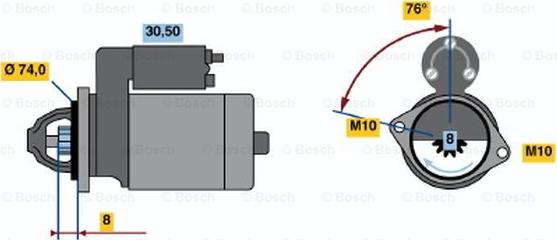 BOSCH 0 986 019 111 - Starteris www.autospares.lv