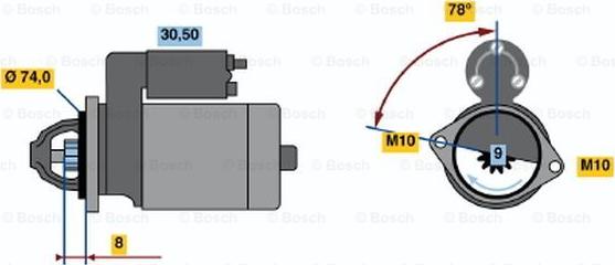 BOSCH 0 986 019 131 - Starteris www.autospares.lv