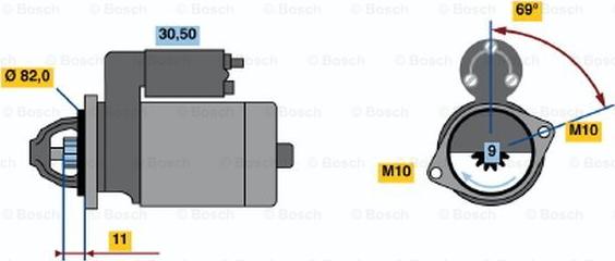 BOSCH 0 986 019 880 - Starteris www.autospares.lv