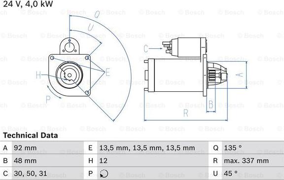 BOSCH 0 986 019 830 - Starter www.autospares.lv