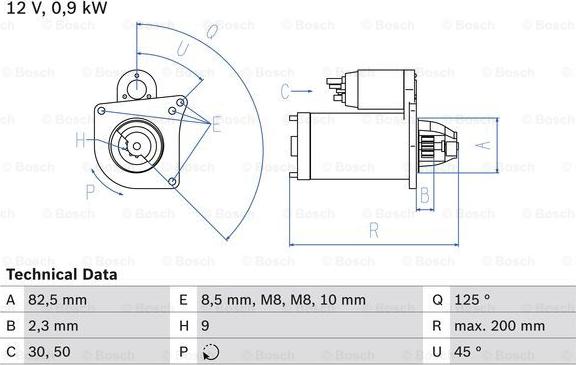 BOSCH 0 986 019 311 - Starteris autospares.lv