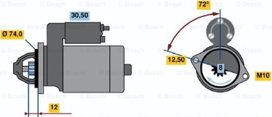 BOSCH 0 986 019 370 - Starteris www.autospares.lv