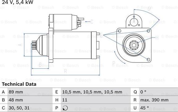 BOSCH 0 986 014 910 - Стартер www.autospares.lv