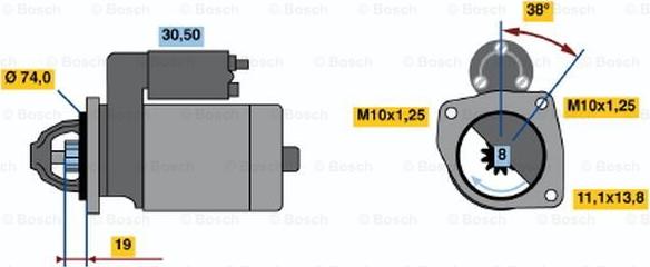 BOSCH 0 986 014 981 - Стартер www.autospares.lv