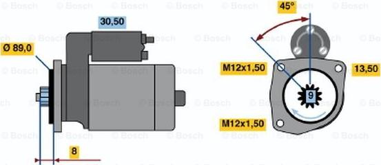 BOSCH 0 986 014 971 - Стартер www.autospares.lv