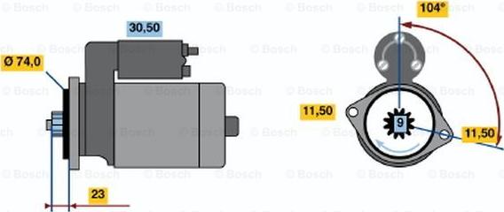 BOSCH 0 986 014 451 - Starteris autospares.lv