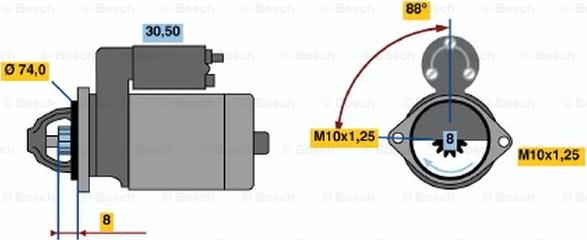 BOSCH 0 986 014 541 - Starteris www.autospares.lv