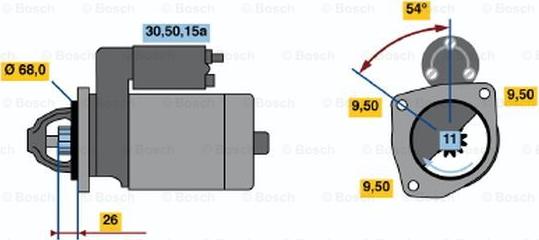 BOSCH 0 986 014 570 - Starteris autospares.lv