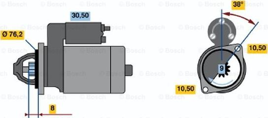 BOSCH 0 986 014 610 - Стартер www.autospares.lv