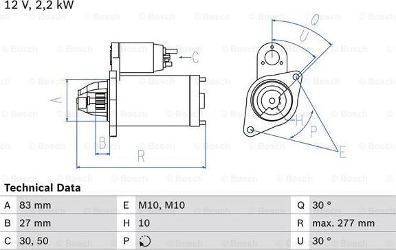 BOSCH 0 986 014 680 - Стартер www.autospares.lv