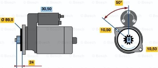 BOSCH 0 986 014 091 - Starter www.autospares.lv