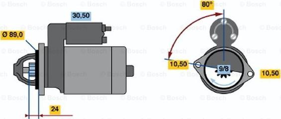 BOSCH 0 986 014 081 - Starteris autospares.lv