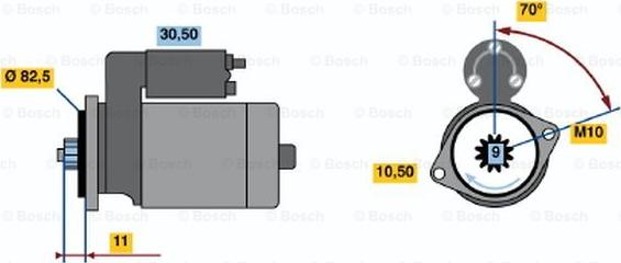 BOSCH 0 986 015 021 - Starteris www.autospares.lv