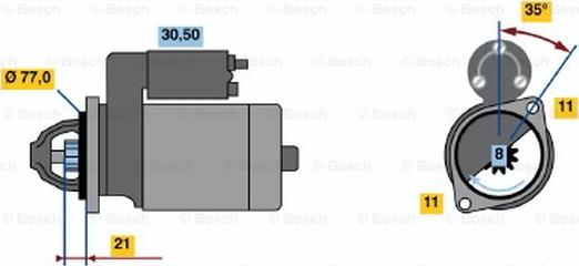 BOSCH 0 986 014 151 - Starteris autospares.lv